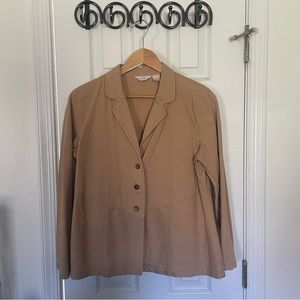 Retro J. Jill Tan Button Front Jacket